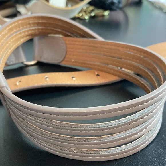 2 for $20 - Grey Faux Leather Belt - Picture 1 of 3